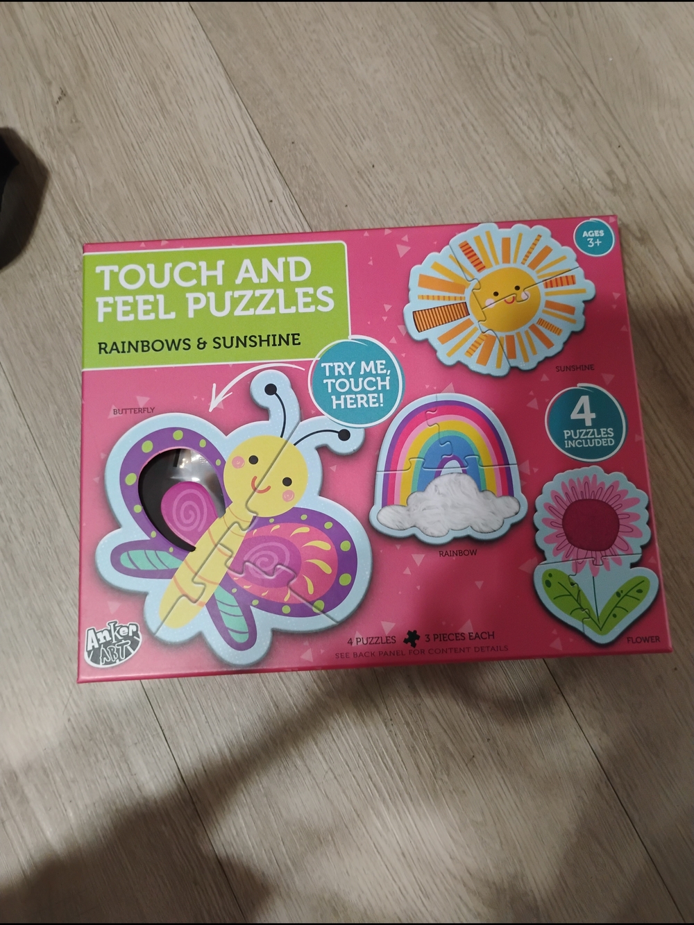 Touch and Feel Puzzles - Rainbows & Sunshine (Pink)